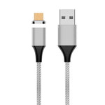 كابل بيانات مغناطيسي مضفر من النايلون USB إلى Micro USB، خرج 3A، طول الكابل: 1m، Micro USB، M11