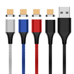 كابل بيانات مغناطيسي مضفر من النايلون USB إلى Micro USB، خرج 3A، طول الكابل: 1m، Micro USB، M11
