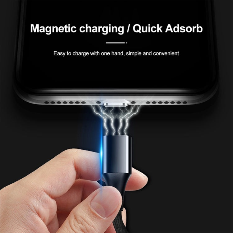 كابل بيانات مغناطيسي مضفر من النايلون USB إلى Micro USB، خرج 3A، طول الكابل: 1m، Micro USB، M11