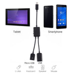 1 to 2 Micro USB OTG Adapter Cable