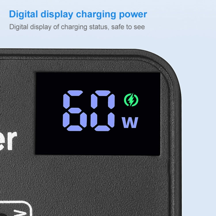 شاحن سريع متعدد الوظائف 988A DC 12 فولت 5 منافذ USB مع شاشة رقمية