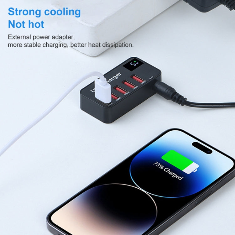 شاحن سريع متعدد الوظائف 988A DC 12 فولت 5 منافذ USB مع شاشة رقمية