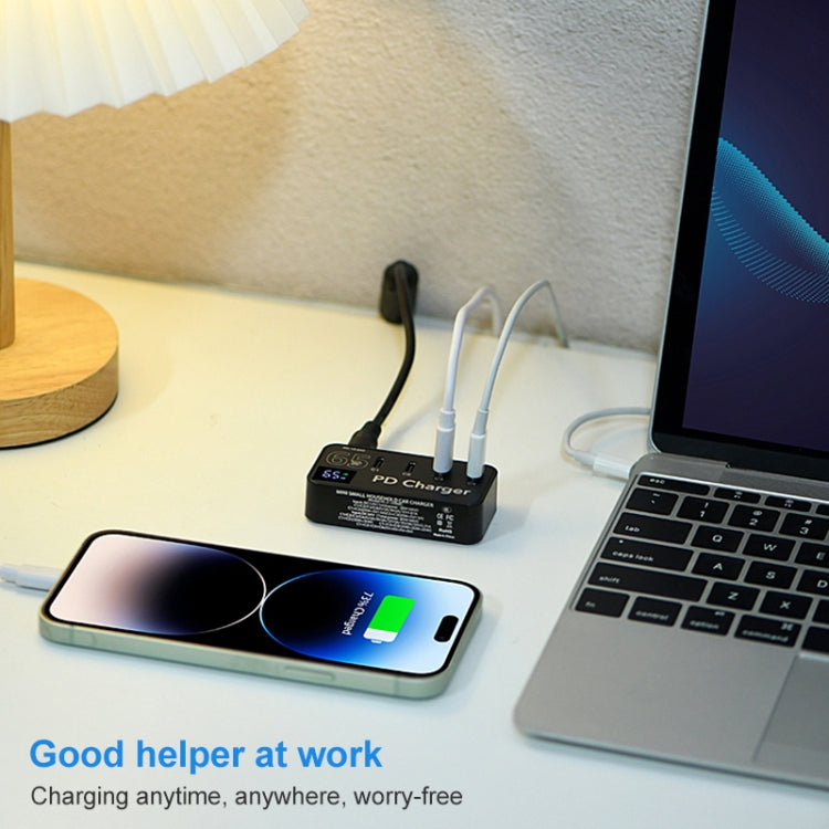 شاحن سريع متعدد الوظائف 988A DC 12 فولت 5 منافذ USB مع شاشة رقمية