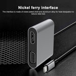 محطة إرساء 2 في 1 متعددة الوظائف USB-C / Type-C إلى HDMI + VGA HUB