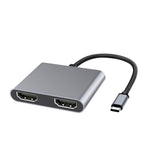 محطة إرساء 2 في 1 USB-C / Type-C متعددة الوظائف إلى HDMI مزدوج HUB