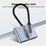 محطة إرساء 2 في 1 USB-C / Type-C متعددة الوظائف إلى HDMI مزدوج HUB