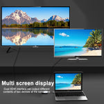 محطة إرساء 2 في 1 USB-C / Type-C متعددة الوظائف إلى HDMI مزدوج HUB