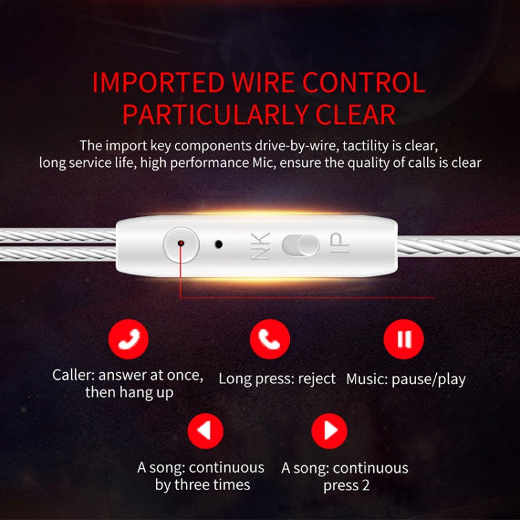 سماعات موسيقى داخل الأذن QKZ CK5 HIFI نجمة مع نفس الموسيقى
