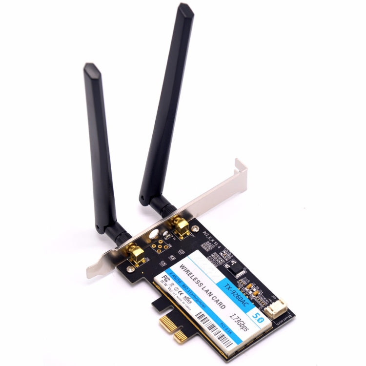 محول واي فاي مكتبي TX-9260AC Wireless-AC مزدوج النطاق 802.11ac بسرعة 1730Mbps PCI-e + بلوتوث 5.0 بطاقة شبكة WLAN لـ Intel 9260ac، TX-9260AC 1730Mbps