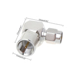 Both SMA Male to FME RF Plug Right Angle Connector Folded Adapter for Coaxial Cable