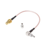 Câble adaptateur coaxial RF double SMA femelle vers CRC9/TS9 RG316, longueur : 15 cm