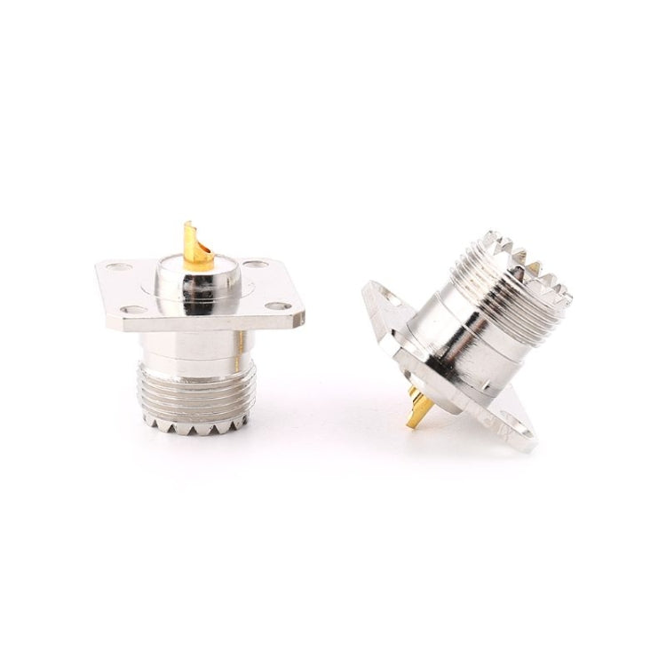 5 PCS UHF SO239 Female Flange Panel Chassis Cover Mount Adapter