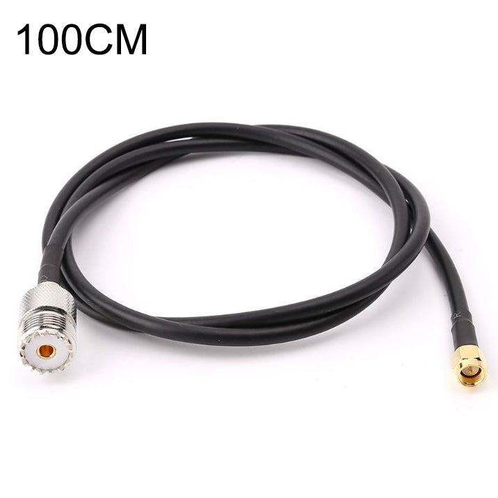 RG58 UHF Female to SMA Male Connecting Cable, Length: 100cm, Length: 100cm
