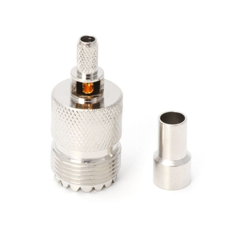 10 PCS UHF Female Jack SO239 Crimped RF Connector Coaxial Adapter for 2.5mm RG316 / RG179 and 2.85mm  RG174 LMR100