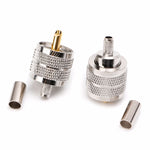 Lot de 10 connecteurs à sertir UHF mâles PL259 pour câbles RG58, RG142 et 3D-FB.