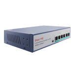 مفتاح إيثرنت ESCAM POE 4+2 بستة منافذ، 4 منافذ POE بسرعة 10/100M بقدرة 120 واط، مفتاح شبكة، مسافة نقل: 150 متر، 6 منافذ