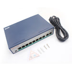 مفتاح إيثرنت سريع ESCAM POE 8+2 بورت 10، مفتاح شبكة 8 بورت POE 10/100M بقوة 120 واط، مسافة نقل: 150 متر، 10 بورتات
