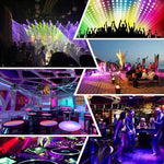 YouOKLight YK2278 إضاءة حفلات دي جي مفعلة بالصوت بقوة 3 واط، كرة ديسكو RBG، مصباح ستروب، إضاءة مسرحية مع 7 أوضاع، بدون جهاز تحكم عن بعد