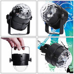 YouOKLight YK2278 إضاءة حفلات دي جي مفعلة بالصوت بقوة 3 واط، كرة ديسكو RBG، مصباح ستروب، إضاءة مسرحية مع 7 أوضاع، بدون جهاز تحكم عن بعد