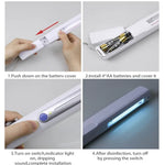 Portable Handheld 3W UV Germicidal Disinfection Lamp Personal Car Travel UV Fast Disinfection Stick, UV Fast Disinfection Stick