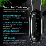 KY100A Portable Negative Ion Air Purifier Neck Hanging Air Purifier, Rectangle White, Rectangle Black