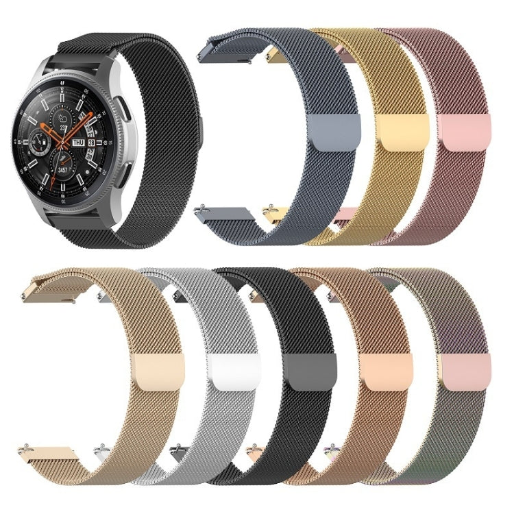 18mm Milan Stainless Steel Mesh Watch Band, Black, Gray, Rose Gold, Colorful, Pink, Gold, Champagne Gold, Silver, Starlight