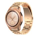 For Huami GTS/Galaxy Watch 42/40/44 Universal Three Beads Stainless Steel Watch Wrist Strap 20mm, Black, Gold, Rose Gold, Colourful, Silver