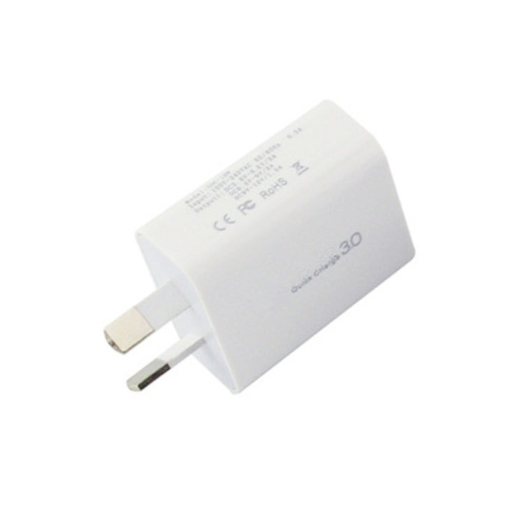 شاحن بواجهة USB واحدة QC 3.0 بقوة 18 واط و3 أمبير، قابس AU