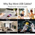 2 in 1 USB to 8 Pin + Micro USB Magnetic Metal Interface Nylon Braided Charging Cable, Length: 1m, 1m