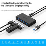 موزع USB3.0 من ORICO موديل G11-H4-U3-100-BK بأربعة منافذ