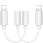 Zs-kl21836 2 PCS 8 Pin to 3.5mm Earphone Adapter Audio Adapter, Support All iOS System