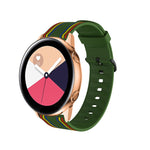 20mm For Huami Amazfit GTS / Samsung Galaxy Watch Active 2 / Huawei Watch GT2 42MM Striped Silicone Strap