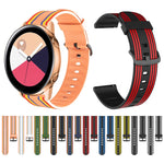 20mm For Huami Amazfit GTS / Samsung Galaxy Watch Active 2 / Huawei Watch GT2 42MM Striped Silicone Strap