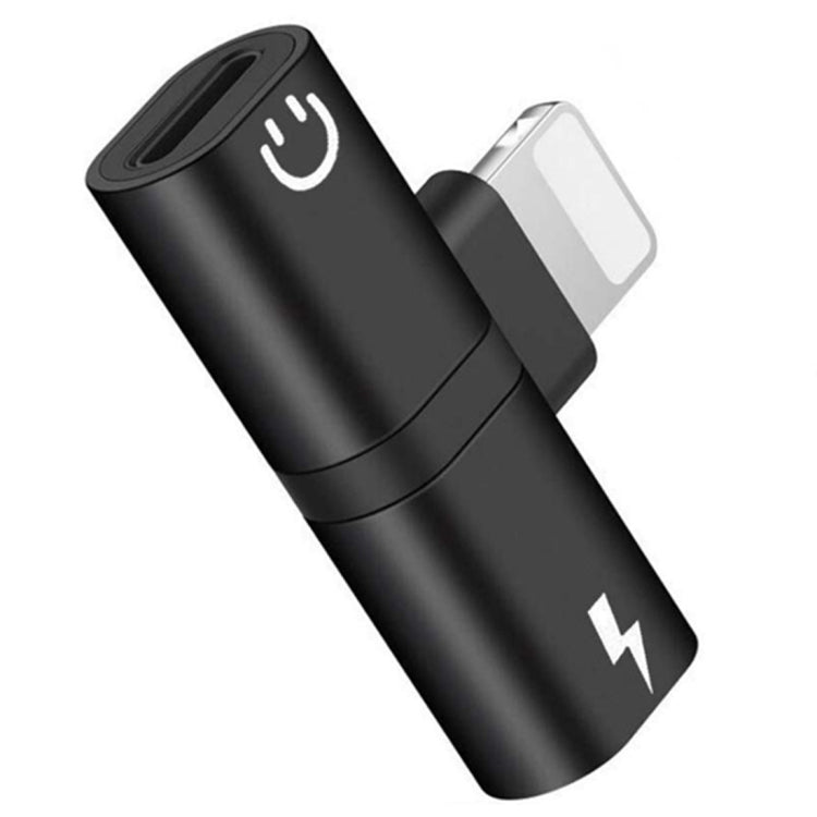Zs-18182 2 PCS 2 in 1 8 Pin Male to 8 Pin Charging + 8 Pin Audio Female Connector Earphone Adapter, Supports Call & Volume Control, Compatible with IOS 13 System