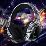 ONIKUMA K20 PS4 Surround Sound Bass PC Gamer Headphone with Microphone, RGB Light
