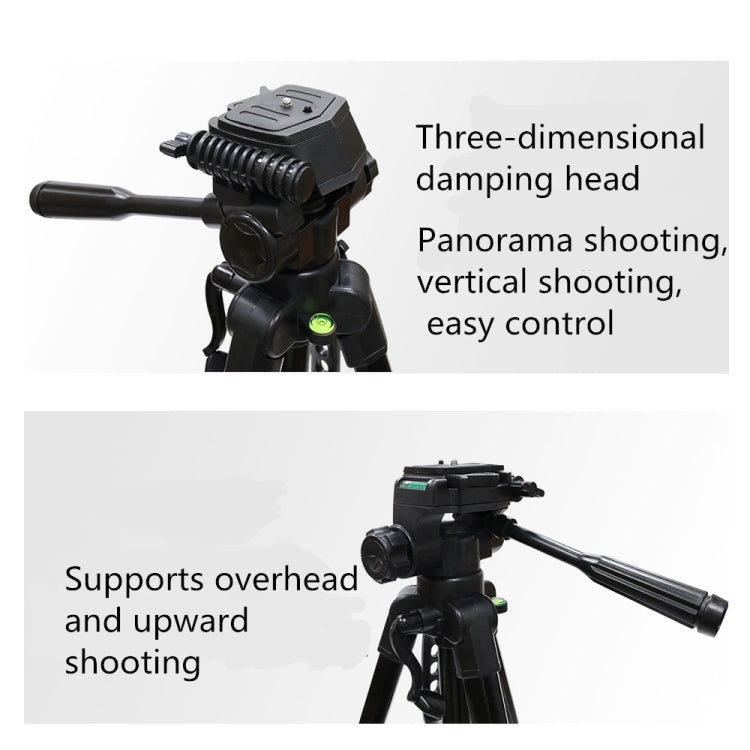L-3600 Live Tripod with Three-Dimensional Damping Gimbal  Detachable Quick Release Plate  Height Adjustment 62-170cm for SLR Camera  Live Light  Projector ( Black), L-3600