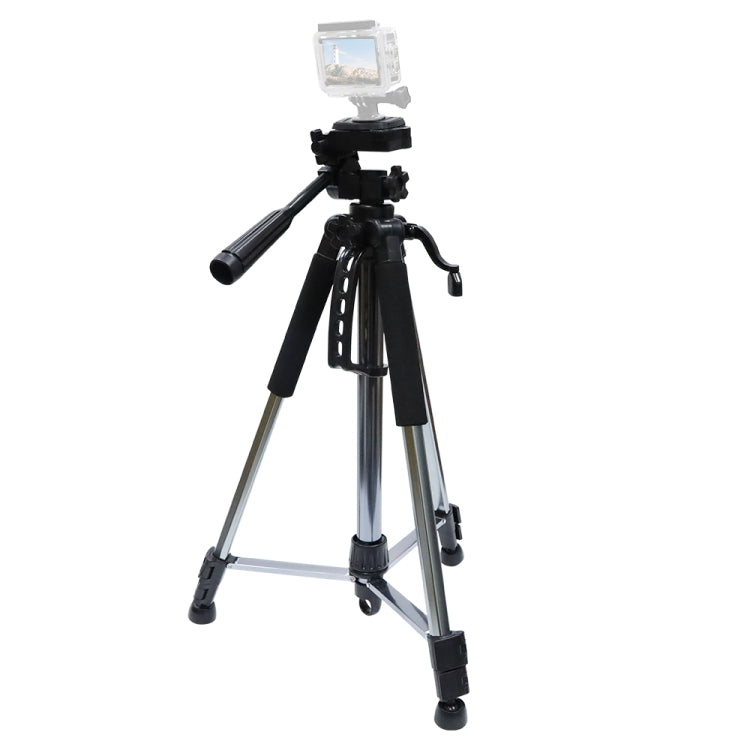 L-1200 Camera Tripod Live Broadcast Bracket For Mobile Phones, Cameras, Projectors 55-148CM Universal Adjustable Tripod (Silver), L-1200