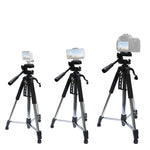 L-1200 Camera Tripod Live Broadcast Bracket For Mobile Phones, Cameras, Projectors 55-148CM Universal Adjustable Tripod (Silver), L-1200