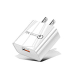 شاحن سريع صغير QC3.0 USB بقدرة 18 واط للهواتف المحمولة والأجهزة اللوحية، قابس الولايات المتحدة، قابس الولايات المتحدة
