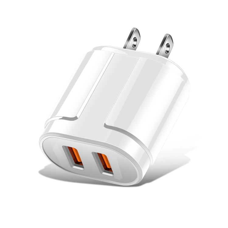 رأس شاحن سفر محمول مزدوج USB لهواتف المحمول والأجهزة اللوحية، قابس الولايات المتحدة، قابس الولايات المتحدة