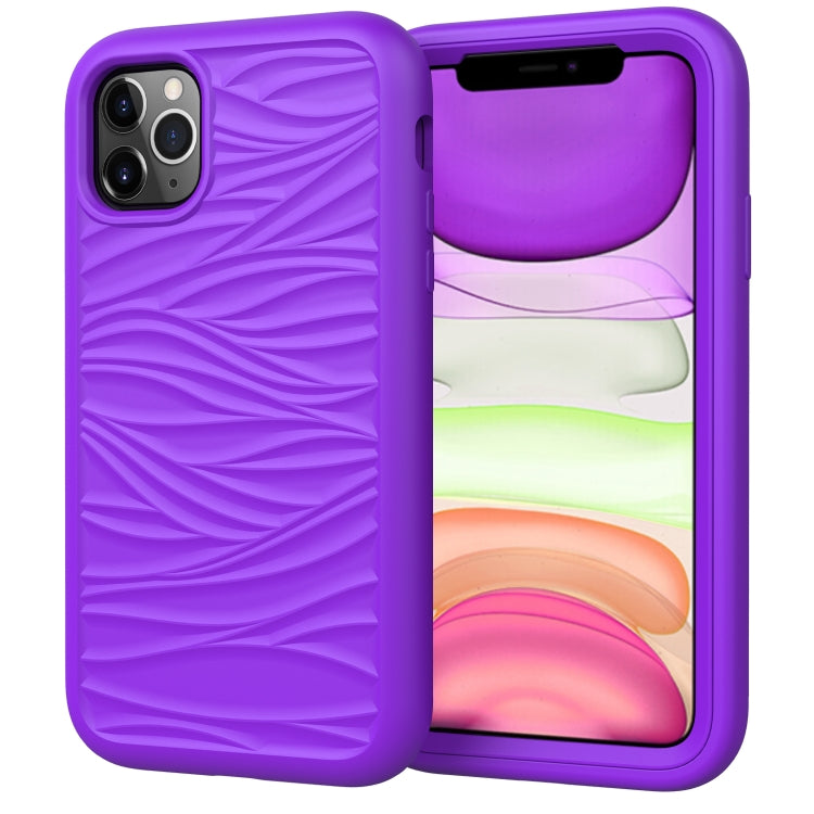 For iPhone 11 Pro Wave Pattern 3 in 1 Silicone+PC Shockproof Protective Case, For iPhone 11 Pro