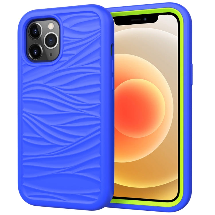 For iPhone 12 Wave Pattern 3 in 1 Silicone+PC Shockproof Protective Case, For iPhone 12 mini