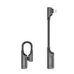 ENKAY ENK-AT103 8 Pin to 3.5mm Audio ＆ 8 Pin Charging Interfaces Converter Zinc Alloy Adapter, 3.5mm Audio ＆ 8 Pin Charging