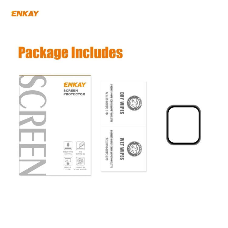 ENKAY Hat-Prince 3D Full Screen Soft PC Edge + PMMA HD Screen Protector Film, For Apple Watch 6/5/4/SE 44mm, For Apple Watch 6/5/4/SE 40mm