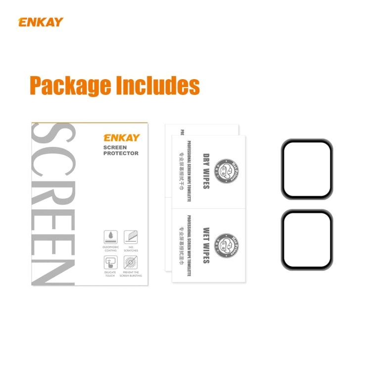 2 PCS ENKAY Hat-Prince 3D Full Screen Soft PC Edge + PMMA HD Screen Protector Film, For Apple Watch 6/5/4/SE 44mm, For Apple Watch 6/5/4/SE 40mm