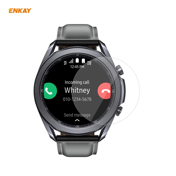 2 PCS ENKAY Hat-Prince Clear HD PET Screen Protector Film, For Samsung Galaxy Watch3 45mm, For Samsung Galaxy Watch3 41mm