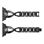 X-shaped Diamond-studded Solid Stainless Steel Wrist Strap Watch Band for Apple Watch Series 3 & 2 & 1 42mm