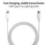 شاحن سفر 2 في 1 بواجهة USB-C / Type-C منفردة بقوة 20 واط + مجموعة كابل بيانات شحن سريع 3A PD3.0 USB-C / Type-C إلى 8 دبابيس، طول الكابل: 1 متر، قابس الولايات المتحدة، 20 واط 1 متر