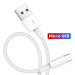 كابل بيانات 2 في 1 USB إلى Micro USB + شاحن سريع عالمي 30 واط QC 3.0 USB + منفذي USB 2.0 بتيار 2.4 أمبير لهواتف المحمول والأجهزة اللوحية وأجهزة الكمبيوتر، مجموعة شاحن سفر، قابس أمريكي، مع كابل Micro USB، قابس أمريكي
