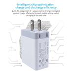 كابل بيانات 2 في 1 USB إلى Micro USB + شاحن سريع عالمي 30 واط QC 3.0 USB + منفذي USB 2.0 بتيار 2.4 أمبير لهواتف المحمول والأجهزة اللوحية وأجهزة الكمبيوتر، مجموعة شاحن سفر، قابس أمريكي، مع كابل Micro USB، قابس أمريكي